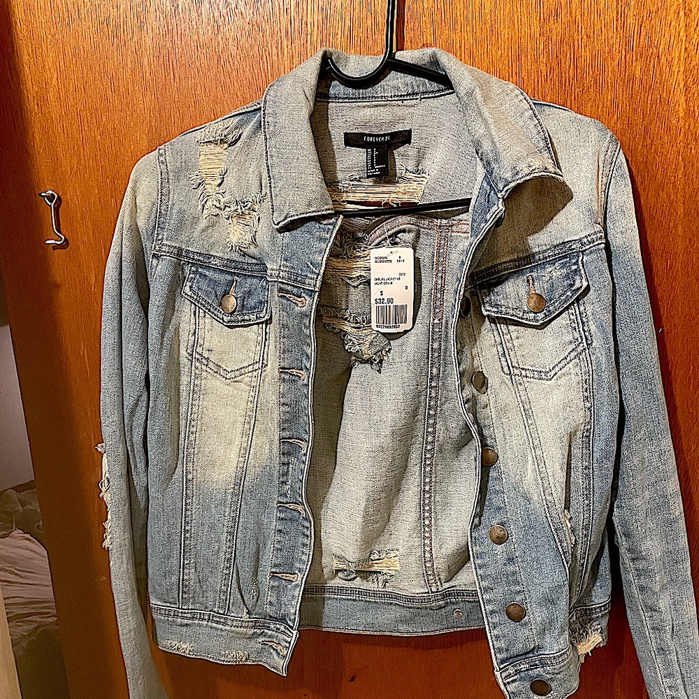 Forever 21 faded/worn denim jacket